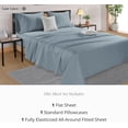 thumbnail image 3 of Softest Cotton Sheets Double Sheet Set Pc Set Thread Count Sateen Bedding Deep Pocket Sheets Cooling Sheets Double Size Sheets Breathable Bed Set (), 3 of 9