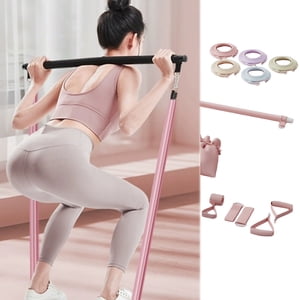 Set avec bandes de résistance réglables pour l'entraînement de la force de fitness à domicile et les exercices d'étirement