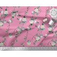 thumbnail image 3 of Soimoi Rayon Fabric Leaves & Peony Floral Printed Fabric 1 Yard 42 Inch Wide, 3 of 5