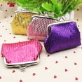 thumbnail image 3 of Trayknick Mode Femmes Paillettes Boucle Mini Porte-Monnaie Pochette Portefeuille Pratique Sac Rouge, 3 of 13