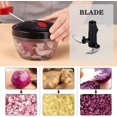 thumbnail image 2 of Cambom Manual Food Chopper Vegetable Cutter, Hand String Vegetable Chopper Onions Cutter for Vegetable Fruits Nuts BPA Free Food Safe Material, 550ml Black, 2 of 6