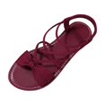 thumbnail image 2 of Jovati Summer Women's Sandals, Fish Mouth Design, Flock Material, Slip Resistant Sole, Breathable Lining, Flat Heel, Solid Color, 2 of 10