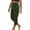 Army Green, variant on Aboser Women's Capri Leggings with Tummy Control Capris High Waist Breathable Cropped Pants Trendy Lace Hem Pants Slim Fit Workout Yoga Leggings