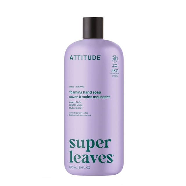 Attitude Foaming Hnd SoapHerbal Musk Refill 885ml