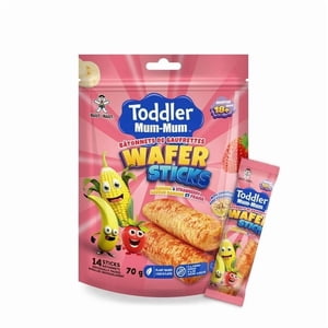 Bâtonnets de Wafer Mum-Mum pour tout-petits Banana & Fraises