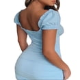 thumbnail image 2 of Women‘s Short Sleeve Square Neck Lacing Mini Dress, 2 of 5
