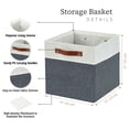 thumbnail image 3 of DECOMOMO Bac de Rangement Pliable Robuste [Lot de 4] avec Poignées pour Organiser Étagère Chambre de Bébé, 3 of 5
