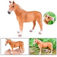 thumbnail image 2 of TIELUTT Figurine de Cheval Jouet Réaliste de 5 Pouces Peinte à la Main pour Enfants de 5 Ans et Plus / Figurine d'Animal Éducative Durable Numéro Bots Véhicules Réaction Sombre Figurines Vêtements de Larve 52toys Rouge One Figurines d'Action, 2 of 4