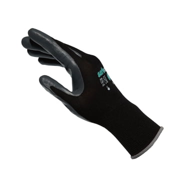 SAFEDENN 13G Nylon Safety Gloves, Touchscreen Compatible, Non-Slip & Abrasion-Resistant, Smooth Nitrile Coating, Ideal for Gardening, Woodworking & Mechanical Use