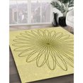 thumbnail image 3 of Ahgly Company Tapis d'Intérieur Lavable en Machine Carré Transitionnel Jaune Soleil, 8 Pieds Carré, 3 of 7