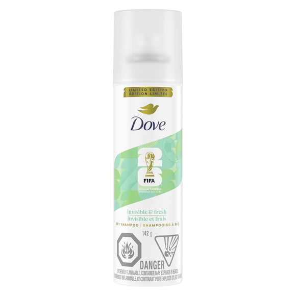 Dove Shampooing à Sec Invisible et Frais Édition Limitée FIFA, 142 g