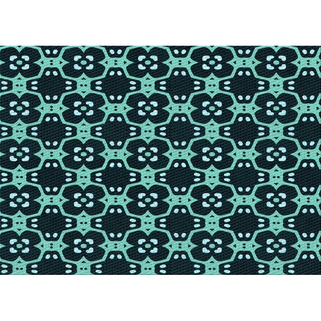 Ahgly Tapis Rectangulaire Lavable en Machine Intérieur Transitionnel Vert Sarcelle Profond, 4 Pieds x 6 Pieds