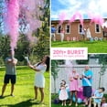 thumbnail image 4 of Gender Reveal Confetti Cannon - 4 Pack - Pink Girl Biodegradable Gender Reveal Smoke Bombs and Heart Shaped Confetti Poppers | Baby Gender Reveal Powder Cannon | Powder Blaster Gender Reveal Machine, 4 of 8