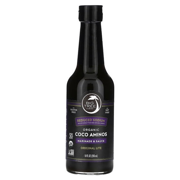 Big Tree Farms , Aminos de Coco Biologiques, Marinade et Sauce, Original Léger, 10 fl oz (296 ml)