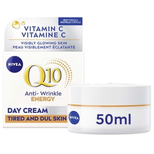 NIVEA Q10 Crème visage antirides de jour énergétique, peau fatiguée et ombrageuse