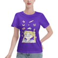 thumbnail image 1 of T-Shirt Basique à Manches Courtes pour Femmes Sailor Moon Lièvre Lunaire, 1 of 6