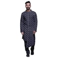 thumbnail image 1 of Atasi Ensemble Kurta de Fête pour Hommes Col Mandarin Kurta Pyjama Ethnique Imprimé, 1 of 2