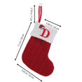 thumbnail image 2 of Christmas Gift Bag Red Knitted Wool Stocking with Embroidered Dog Paw and Snowflake Design 20 cm x 10 cm, 2 of 2