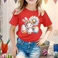 thumbnail image 2 of XDZJLR T-Shirt pour Filles Tout-Petits, Graphique de Pâques, Coupe Ample, Manches Courtes, Col Rond, Décontracté, pour Garçons, 3-4 Ans, 2 of 4
