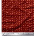 thumbnail image 1 of Soimoi Poly Georgette Fabric French Horn Musical Instrument Print Fabric by The Yard 52 Inch Wide, 1 of 3