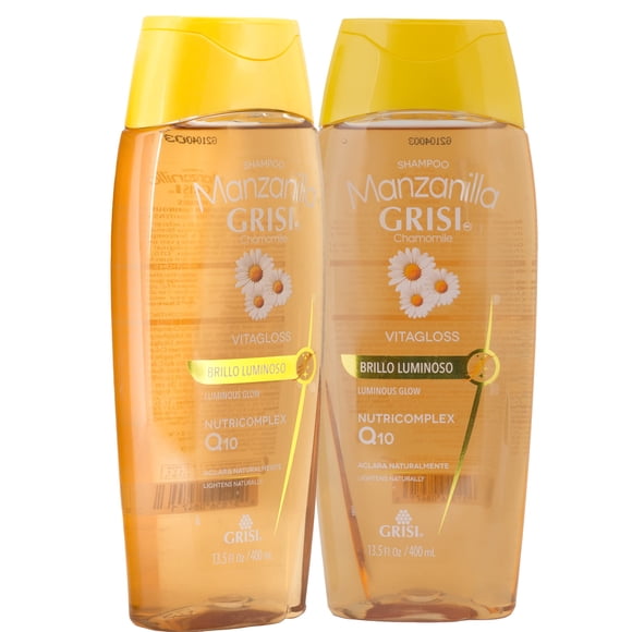 Manzanilla Grisi Cleansing Shampoo with Chamomile Extract 2 Pack 13.5 FL Oz Bottles