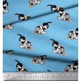 thumbnail image 2 of Soimoi Polyester Crepe Fabric Basset Hound Dog Print Sewing Fabric Yard 52 Inch Wide, 2 of 3