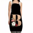 thumbnail image 1 of EGNMCR Apron Flower Letter Pattern Kitchen Fouling Apron Letter Print Series Apron Apron Apron, 1 of 1