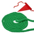 thumbnail image 1 of Unique Bargains 25 Feet Tug of War Rope for Adults Teen 3-Strand Natural Twisted Cotton Rope with Flag Green, 1 of 7