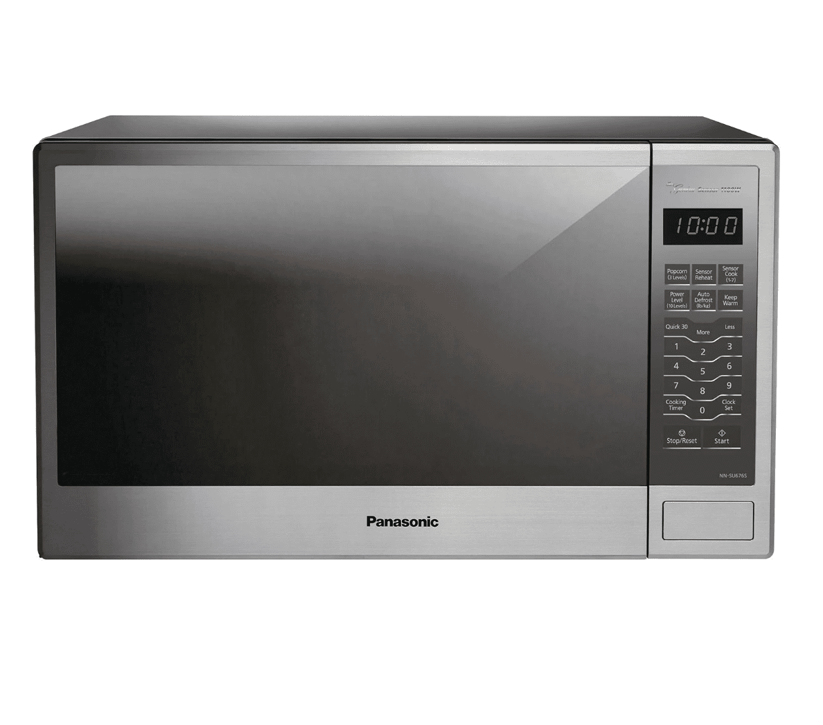Panasonic Silver Countertop Microwave Oven, 1.3 cu. ft with Genius Sensor, 1100 Watts, NN-SU676S
