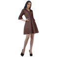 thumbnail image 4 of Moomaya Robe Décontractée en Poly-Crêpe pour Femmes, Imprimée, à Col en V, Mini-Robe à Cordon, 4 of 4
