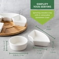 thumbnail image 3 of Chef Tacos Ceramic Taco Serving Platter - Divided Serving Tray for Taco Tuesday Lazy Susan Taco Bar - Chip and Dip Serving Set for Party - Appetizer Serving Tray for Salsa, Snacks – Taco Tray 10.2”, 3 of 9