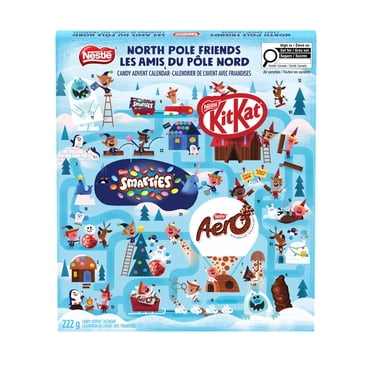 NESTLE Calendrier avent Les amis du pôle Nord, gâteries KITKAT, SMARTIES et AERO