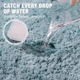 thumbnail image 4 of TECHMILLY Super Soft Shaggy Bathroom Runner Rugs, Absorbent Thick Non Slip Microfiber Bath Rugs, Quick Dry Machine Washable Bath Mat for Bathroom Floor, Bathtub and Shower 20"x47" Blizzard Blue, 4 of 7