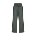 thumbnail image 4 of Pantalons Capri Décontractés pour Femmes Jambe Droite Taille Élastique avec Poches, 4 of 5
