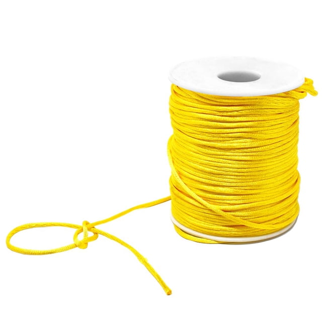 LEEYNEER - 2mm x 100 yards Satin Rattail Cord Shamballa Nylon Macrame Kumihimo string