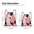 thumbnail image 2 of Xecao Cute Axolotl Sakura Blossoms A Pattern Sports Drawstring Backpack - String Swim Gym Bag with Wet Proof Pocket for Women&Men-Small, 2 of 6