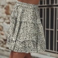 thumbnail image 4 of Jupe Plissée à Volants à Fleurs pour Femmes Taille Haute Jupe Mini Évasée à Volants à Fleurs pour Filles, 4 of 7