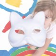 thumbnail image 2 of Shisuyan 10Pc Mask Painting Mask Full Face Costume Pulp Blank White Mask For DIY Paint, 2 of 8