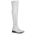 thumbnail image 1 of Unique Bargains Bottes Cuissardes à Talons Blocs à Bout Rond pour Femmes, 1 of 7