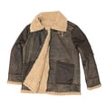 thumbnail image 4 of Men's Winter Casual Long Sleeve Zipper Turndown Collar Coat Jacket with Patchwork Style, 4 of 6