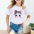 thumbnail image 2 of PMVFHDE Hauts d'Été pour Fille Hauts d'Été pour Filles T-Shirts pour Fille T-Shirts Graphiques Ensembles de Shorts et Hauts pour Filles T-Shirt Graphique à Col Rond à Manches Courtes pour Fille T-Shirt d'Été Blanc, 9-10 Ans, 2 of 5