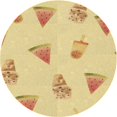 thumbnail image 1 of Ahgly Company Machine Washable Indoor Round Transitional GoldenRod Gold Area Rugs, 6' Round, 1 of 7