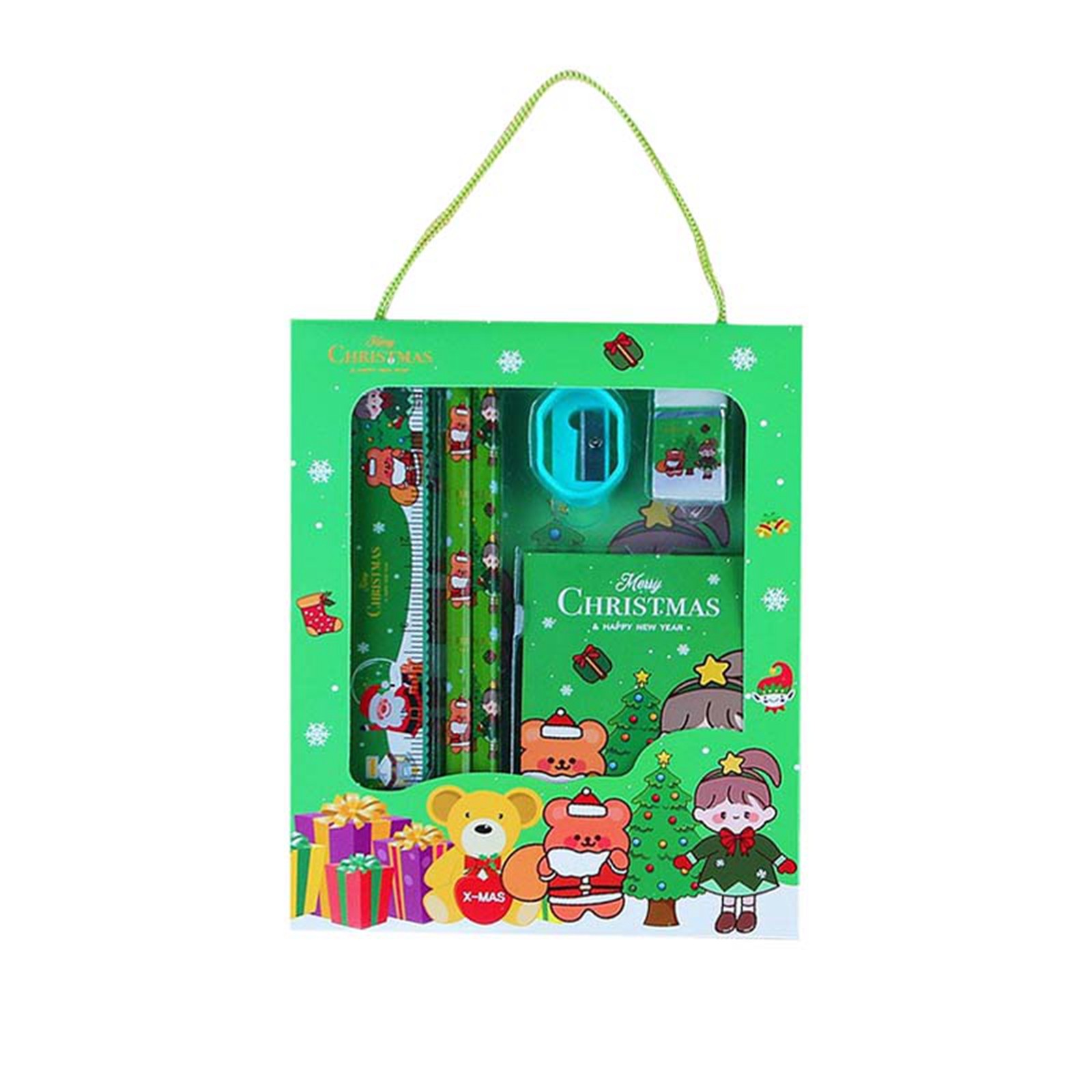 Christmas Kids Stationery Set Notebook Pencils And Christmas Themed Items