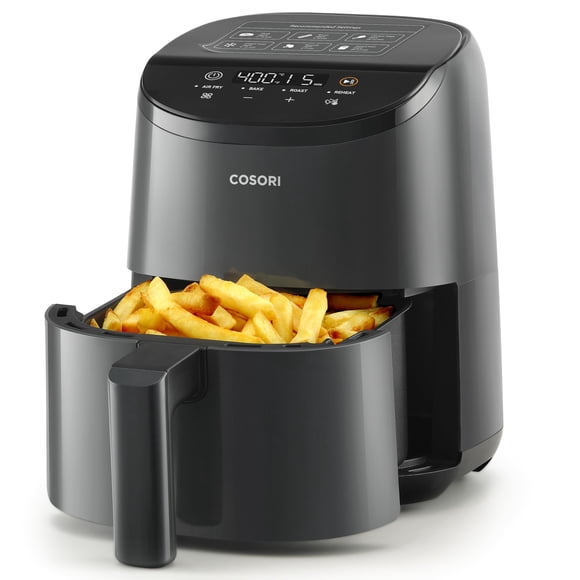 COSORI Friteuse à Air Chaud 2,1 QT, Petite et Mini 4-en-1 Friteuse à Air Idéale pour des Repas Simples et des Collations, Facile pour Restes de Nourriture à Croustillants, jusqu'à 97 % Moins d'Huile, 30 Recettes dans l'Appli, Antiadhésive et pour Laver la Vaisselle