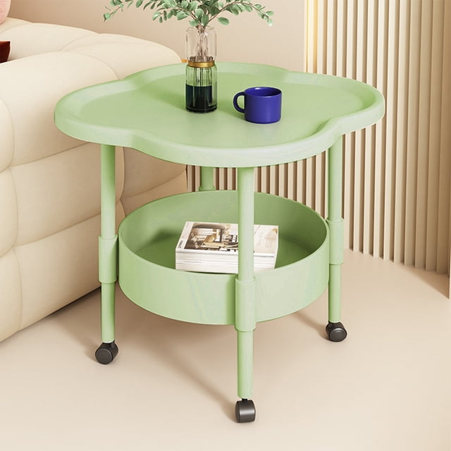 YYV Mini Table Easy Small Apartment Bedside Table Small Table Green