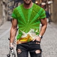 thumbnail image 5 of Birdeem Nouveau T-Shirt pour Hommes à la Mode 3D Imprimé Bière Non Positionné Manches Courtes Col Rond T-Shirt Haut de Sport Décontracté Blouses, 5 of 5