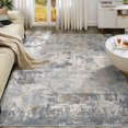 thumbnail image 1 of x Area Rug Living Room Rugs Washable Neutral Modern Abstract Soft Thin Large Rug Indoor Floor No Slip Rug Carpet for Bedroom Under Dining Table Home Office Decor Grey, 1 of 9