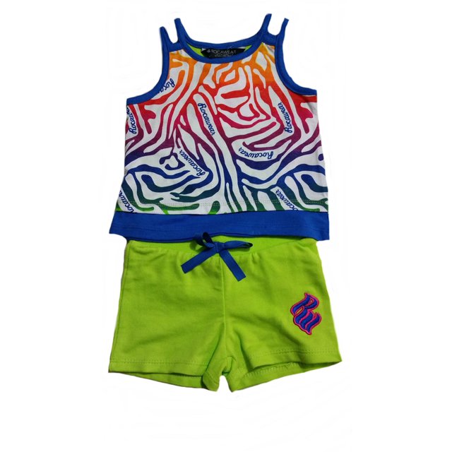 Rocawear Ensemble Court Multi-Imprimé pour Bébé Filles - 12 Mois