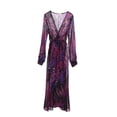 thumbnail image 4 of KEINXS Robe Maxi Bohème pour Femmes, Robe d'Été Tropicale à Fleurs, Manches Longues, Coupe Ample, Robe de Plage, 4 of 7