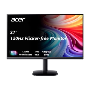 Acer 27 Moniteur de pouce... KB272-27 1 cm FHD IPS (1920 x 1080) Affichage, jusqu'à 120Hz Taux de rafraîchissement, 99% sRGB, Tilt, Adaptive-Sync Suppor